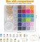 5500pcs Clay Beads Bracelet Making Kit 24 Colors Flat Preppy Beads for Friendship Bracelet kit with Letter Beads Jewelry Making Set for Beginners Gifts for Girls Ages 6-12